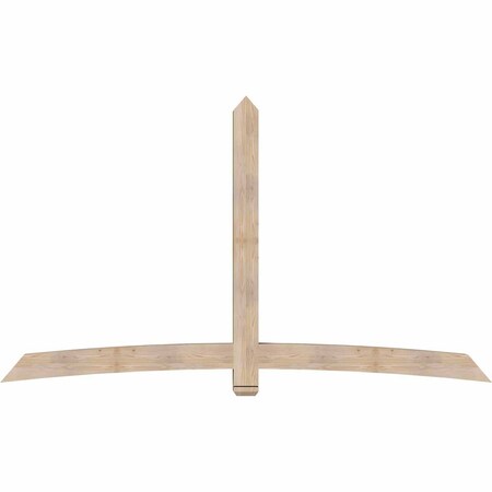 Ekena Millwork Bellingham Smooth Timber Gable Bracket, Douglas Fir, 108"W x 63"H x 5 1/2"D x 5 1/2"F, 14/12 Pitch GBW108X63X0606BEL00SDF